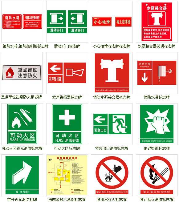 消防安全标识牌
